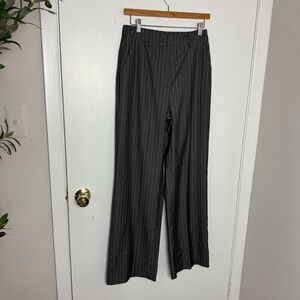 Commense Pinstripe‎ Wide Leg Dress Pants High Waist Career Trousers Size  Small